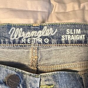 Wrangler Retro Slim Straight Blue Jeans